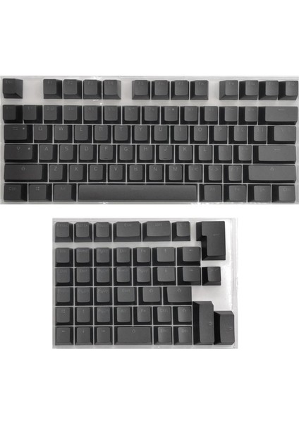 Pbt Keycaps Anti-Gres Mini Için 61 64 68 71 82 84 Düzen Klavye Siyah (Yurt Dışından)