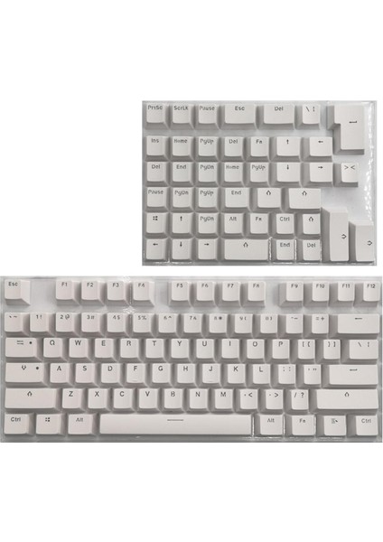 Pbt Keycaps Anti-Gres Mini Için 61 64 68 71 82 84 Düzen Klavye Beyaz (Yurt Dışından)