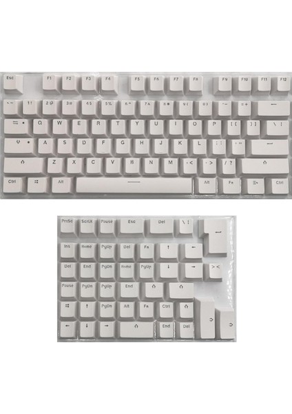 Pbt Keycaps Anti-Gres Mini Için 61 64 68 71 82 84 Düzen Klavye Beyaz (Yurt Dışından)