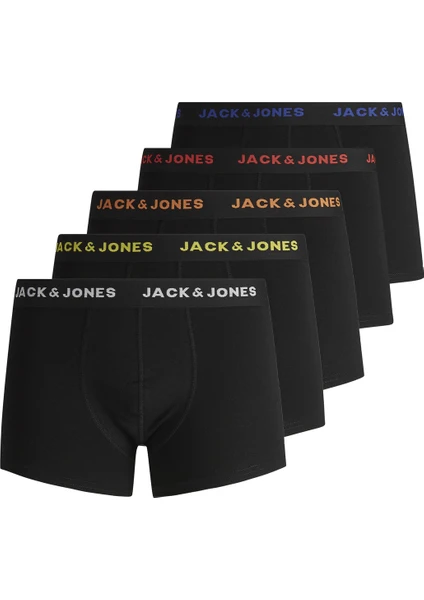 Jack & Jones 5'li Düz Renk Logolu Boxer