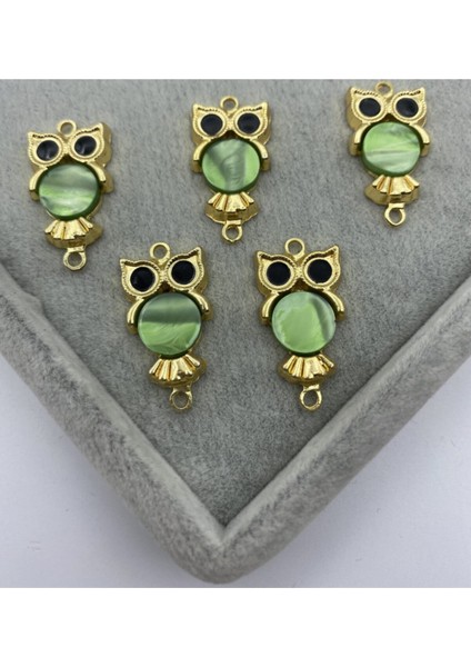 1 Adet Sedefli Yeşil Baykuş Bileklik Ucu