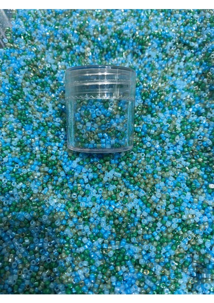 Mavi-Yeşil Miyuki Delica DB-2067 Boncuk - Kutu NO:233- 11/0 - 7,5 gr