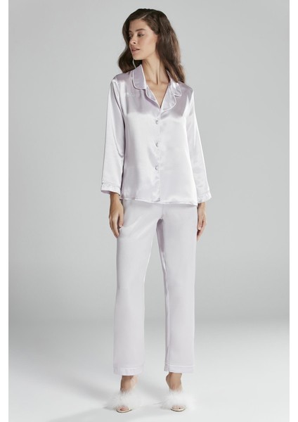 Saten Biyeli Pijama Takımı - 1200