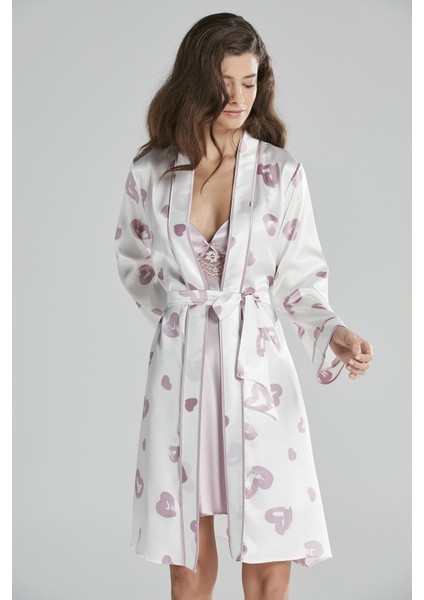 Saten Emprime Gecelik & Sabahlık Takım - 2406