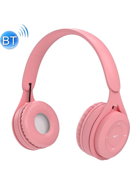 Y08 Hıfı Ses Kalitesi Macaron Bluetooth Kulaklık, Arama ve Tf Kartını ve 3.5mm Aux'u (Pembe) Destekler (Yurt Dışından)