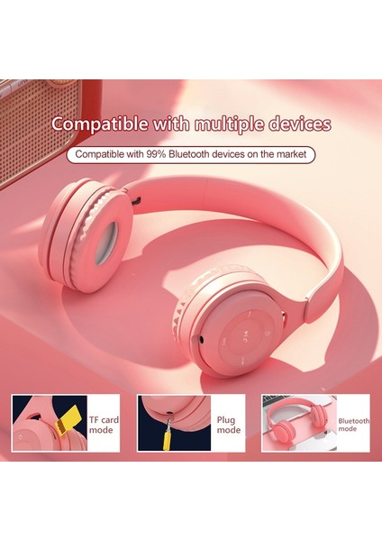 Y08 Hıfı Ses Kalitesi Macaron Bluetooth Kulaklık, Arama ve Tf Kartı ve 3.5mm Aux (Sarı) Destekler (Yurt Dışından) modelleri