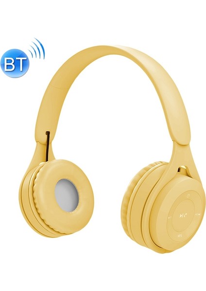 Y08 Hıfı Ses Kalitesi Macaron Bluetooth Kulaklık, Arama ve Tf Kartı ve 3.5mm Aux (Sarı) Destekler (Yurt Dışından) fırsatları