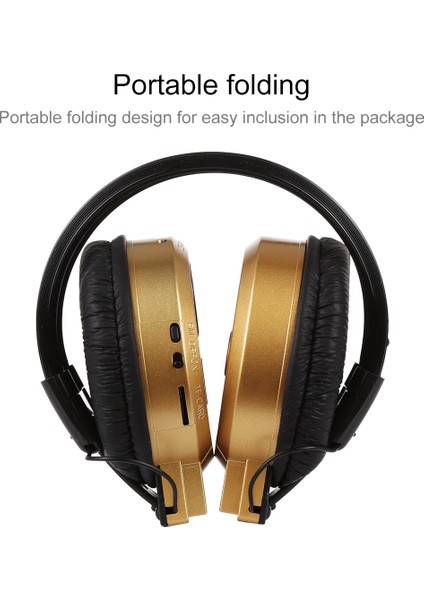 Sh-S1 Katlanır Stereo Hifi Kablosuz Spor Kulaklık Kulaklık (Altın) (Yurt Dışından) fırsatları