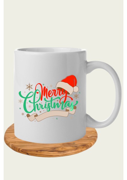 Yılbaşına Özel Merry Christmas Baskılı Kupa