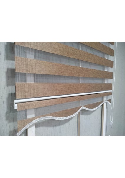 Dilimli Soft Bamboo Kahverengi Zebra Perde modelleri