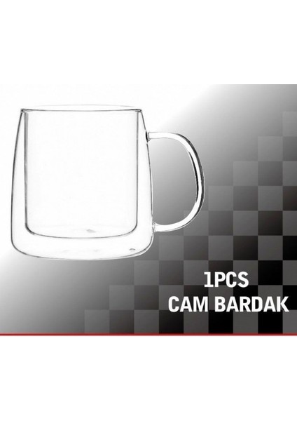 Borosilikat Cam Kupa 1 Adet 260 ml. Bardak KRD009