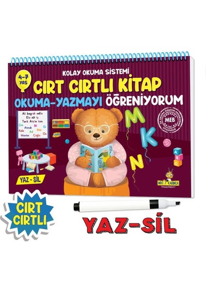 Yükselen zeka Cırt Cırtlı Okumayı Öğreten Kitap YAZ-SİL