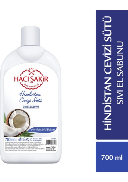 Hindistan Cevizi Sıvı Sabun 700 ml Banyo Sabunu