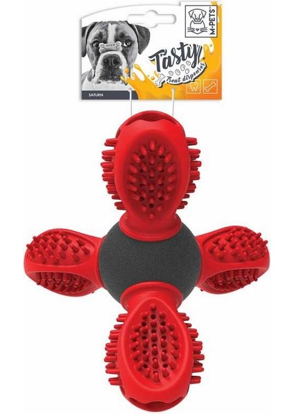 M-Pets Saturn Ödül Hazneli Kauçuk Oyuncak Red