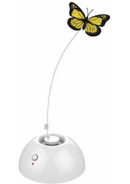 M-Pets Dancing Butterfly Interaktif Kedi Oyuncağı White