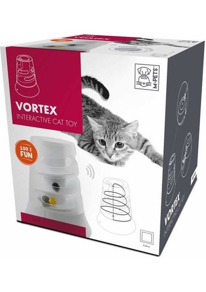 M-Pets Vortex Electronic Kedi Oyuncağı White