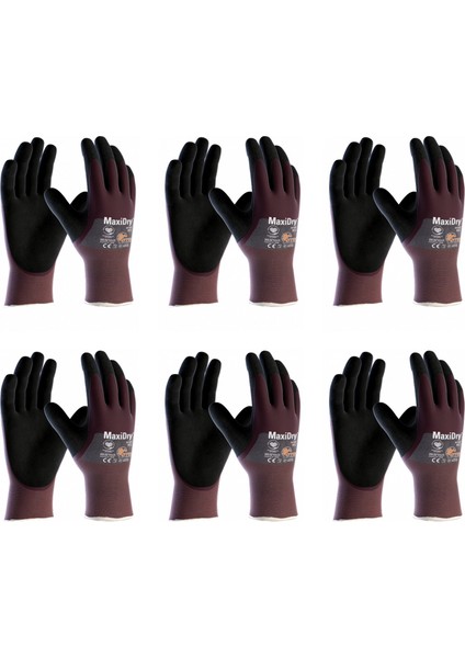 MAXIDRY®56-425 ¾dipped Iş Eldiveni X-Large No:10 6 Çift