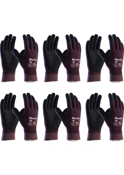 Maxidry® 56-427 Fully Iş Eldiveni Medium No:8 6 Çift