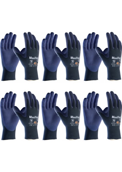 Maxiflex® Elite™ 34-244 Avuç Kaplamalı Eldiven Medium No:8 6 Çift