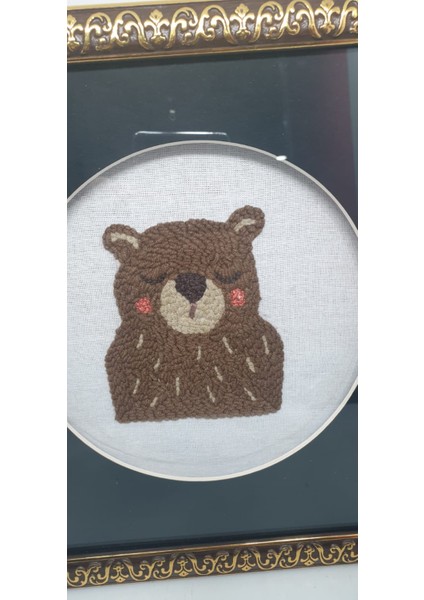 Hayvan Figürlü Panç Işleme Çerçeveli Tablo