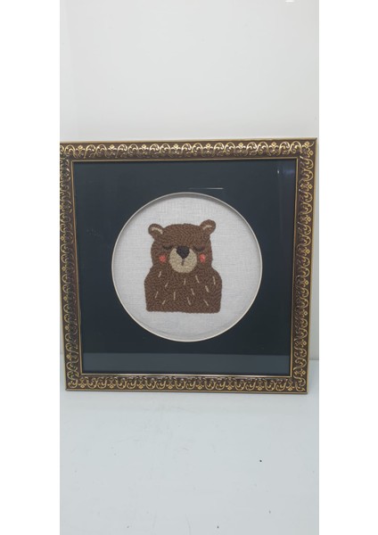 Hayvan Figürlü Panç Işleme Çerçeveli Tablo fiyatları