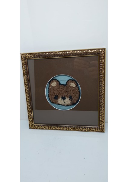 Hayvan Figürlü Panç Işleme Çerçeveli Tablo