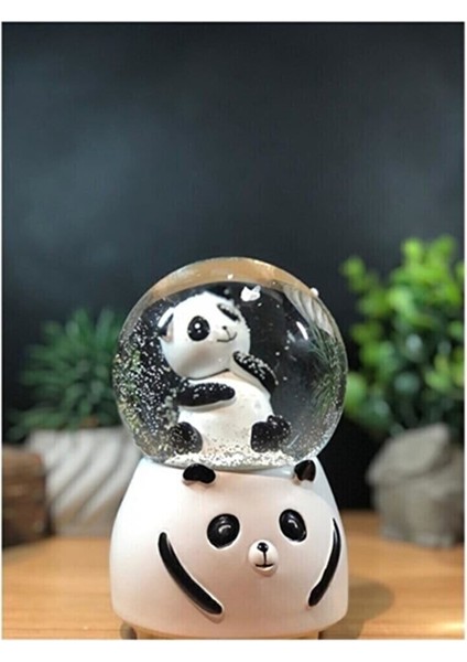 Düşünen Panda Orta Boy Işıklı Müzikli Kar Küresi fiyatları