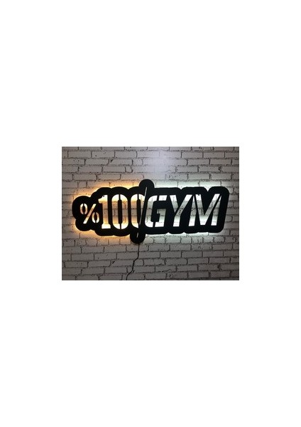 GYM Ledli Ahşap Tablo