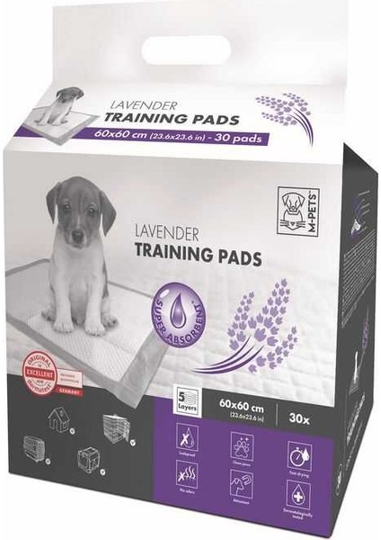M-Pets Lavantalı Yavru Köpek Çiş Eğitim Pedi 60X60cm 30LU