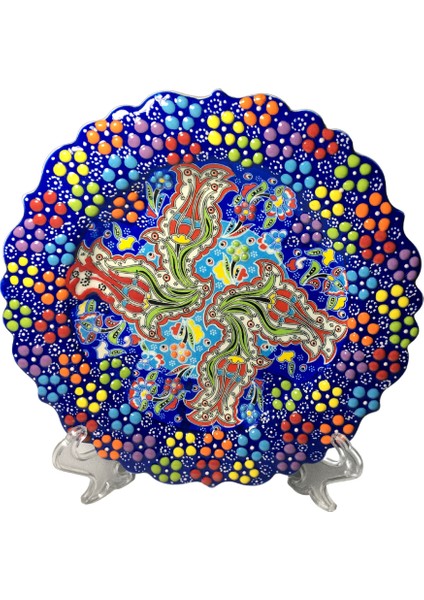 El Yapımı Kütahya Çinisi Tabak 18CM