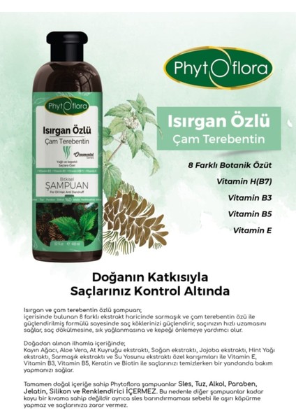 Tuzsuz Yağlı ve Kepekli Saçlara Özel Isırgan Özlü Bitkisel Şampuan