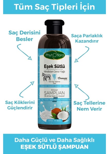 Tuzsuz Eşek Sütü Ve Hindistan Cevizi Yağlı Bitkisel Şampuan