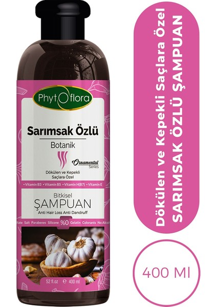 Tuzsuz Yağlı ve Dökülen ve Kepekli Saçlara Özel Sarımsak Özlü Bitkisel Şampuan