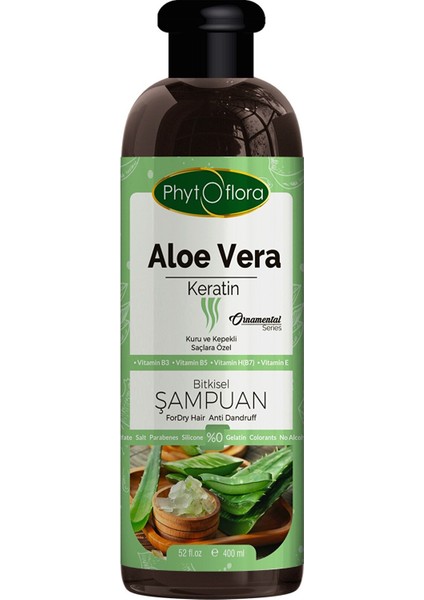 Tuzsuz Kuru ve Kepekli Saçlara Özel Aloe Vera ve Keratin Ilaveli Bitkisel Şampuan