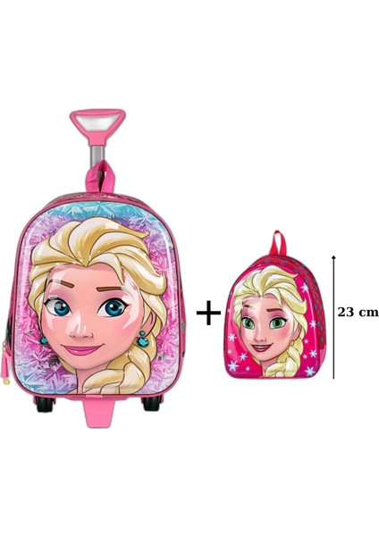 Mini Sırt Çantasıfrozen Elsa Anaokulu Çanta Seti Çekçekli Çanta