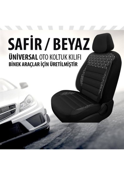 Audi A4 1994-2008 Uyumlu Koltuk Kılıfı Crystal Serisi - Beyaz