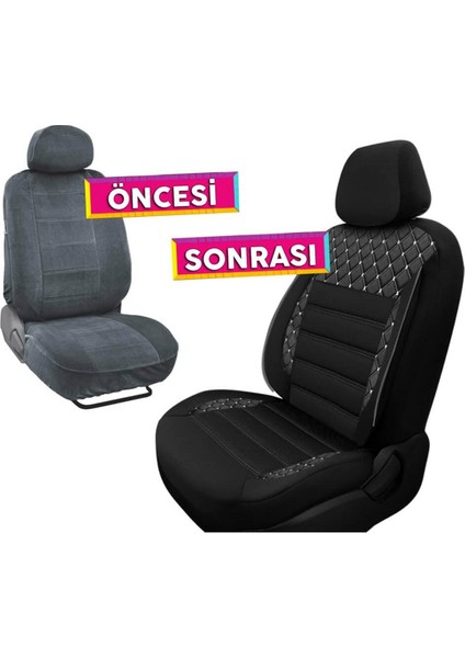 Audi A4 1994-2008 Uyumlu Koltuk Kılıfı Crystal Serisi - Beyaz