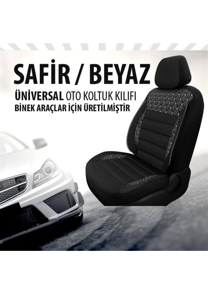 Peugeot 308 Uyumlu Koltuk Kılıfı Crystal Serisi - Beyaz