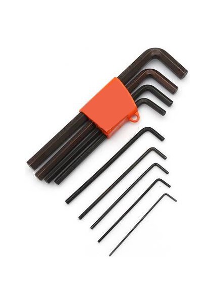 CK96 9 Parça Krom Kaplama - Cr-V - Kısa (120 mm) Alyan Anahtar Takımı