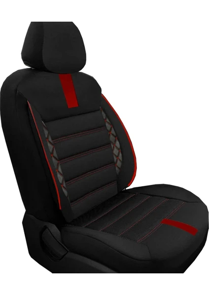 Nice Shop Seat Leon 1999-2012 Uyumlu Koltuk Kılıfı Mirage Serisi - Kırmızı