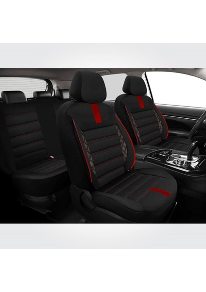 Renault Clio 1 Uyumlu Koltuk Kılıfı Mirage Serisi - Kırmızı