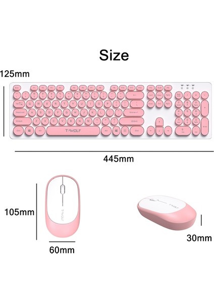 TF770 Oyun Klavye ve Mouse Seti-Pembe (Yurt Dışından)