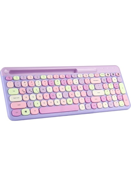 888 Kablosuz Bluetooth Klavye-Mor (Yurt Dışından)