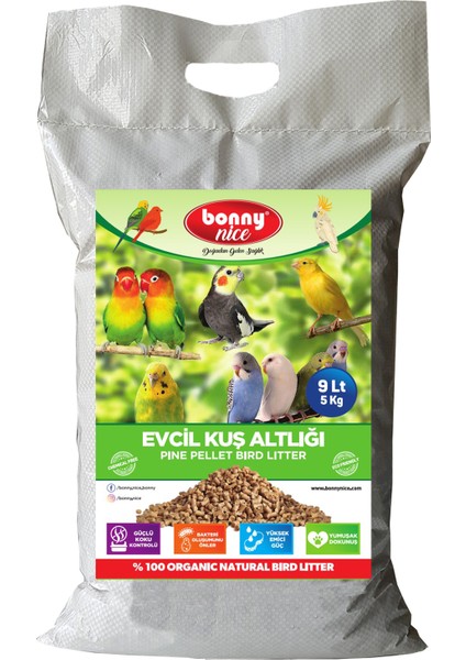 Doğal Çam Pelet Evcil Kuş Kafes Altlığı 5 kg 10 Lt 2'li fiyatları