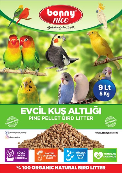 Doğal Çam Pelet Evcil Kuş Kafes Altlığı 5 kg 10 Lt 3'lü fırsatları
