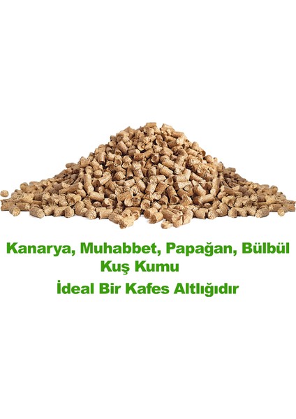 Doğal Çam Pelet Evcil Kuş Kafes Altlığı 10 kg 10 Lt 2'li