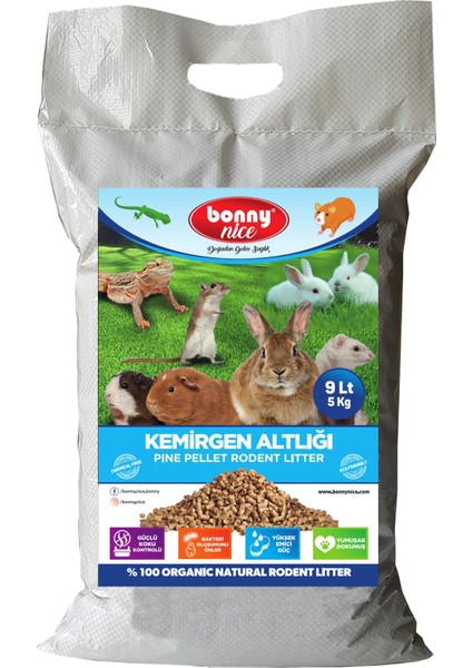 Doğal Çam Pelet Hamster Kafes Altlığı 5 kg 10 Lt 3'lü