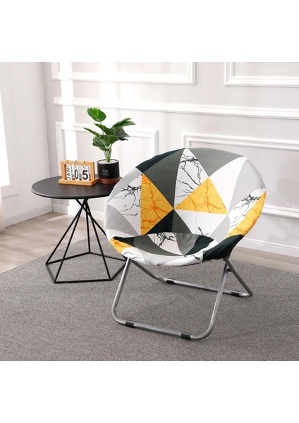 F Fityle Yuvarlak Daire Sandalye Slipcover, Yüksek Streç Çıkarılabilir Yıkanabilir Sandalye Koltuk Koruyucu Kapak Ev Partileri Için Otel Düğün Töreni - H (Yurt Dışından)