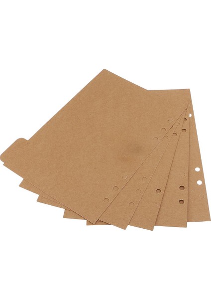 5 Adet A5 Kraft Bölücü Sekmeli Kağıt Planlayıcısı Dizüstü Dosyalama Organizatör Kahverengi(Yurt Dışından)