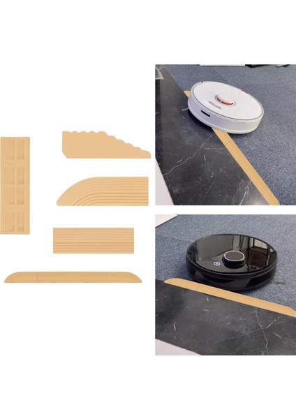 4 Parça Vakumlu Threshold Bars Robot Elektrikli Süpürge Bej Sarı Için Değiştirme indirimleri
